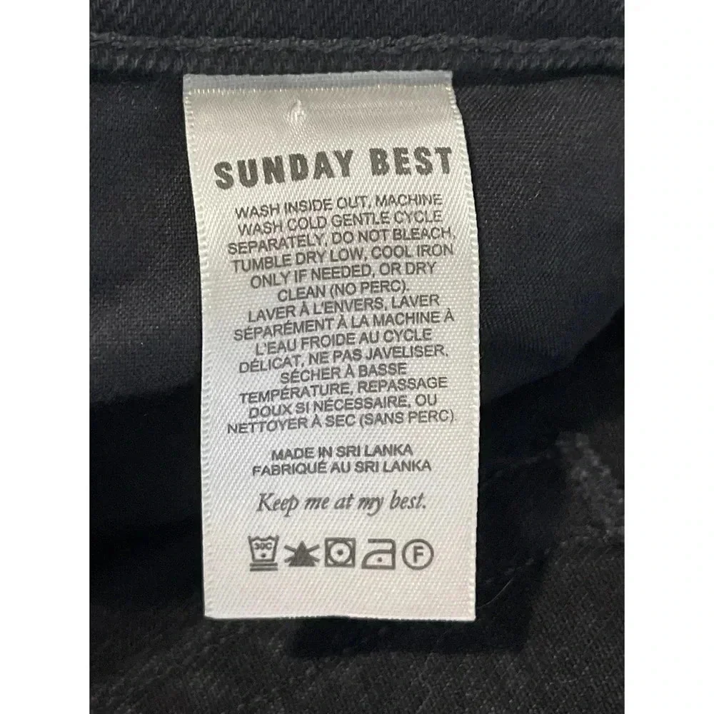 Aritzia Sunday Best‎ Zola Mom Jean Size 6 Black High Rise Tapered Leg